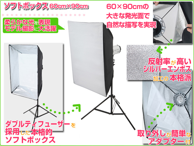 撮影機材、ストロボ照明