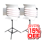 シンプル調光直管蛍光灯オスラム社製55w×4撮影照明2灯セット